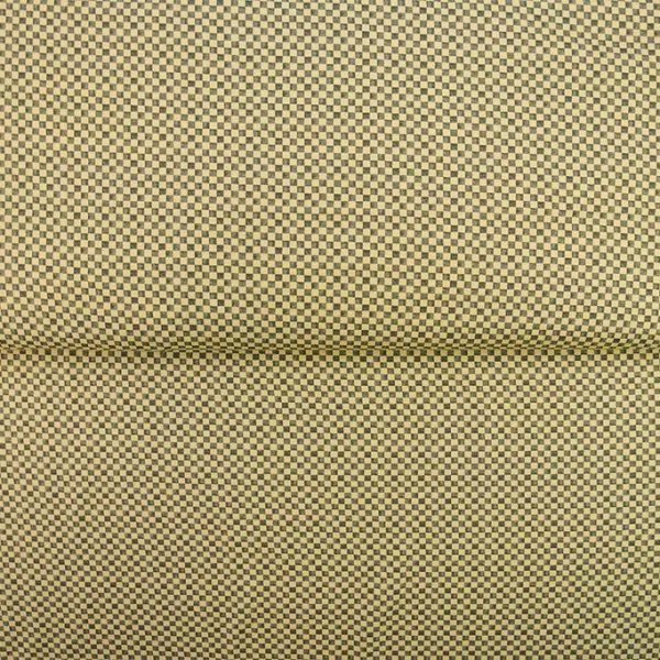 Baumwolljersey Mini Karo Muster beige